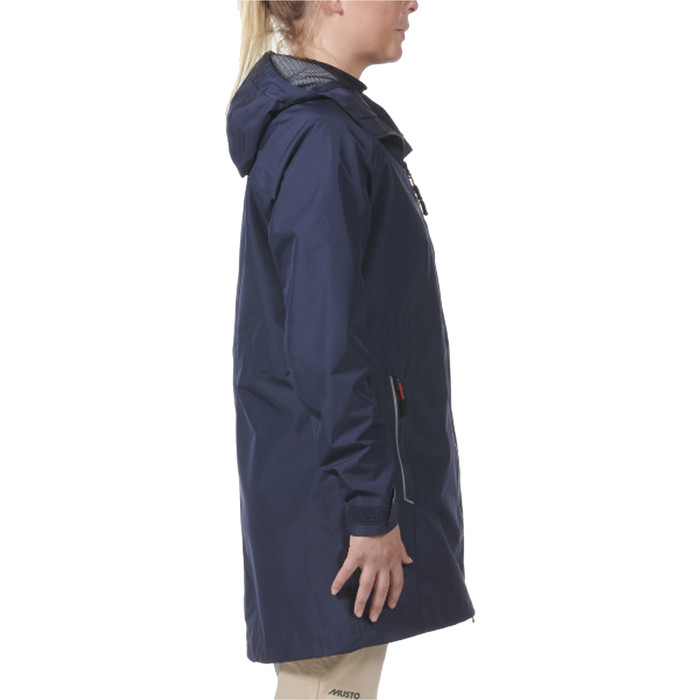 2024 Musto Womens Sardinia Long Rain Jacket 82454 - Navy